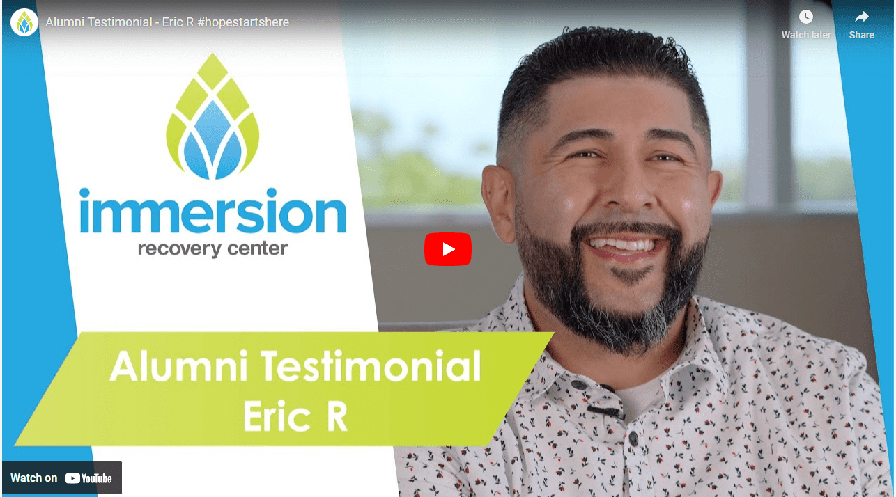 Eric R. Sobriety Story Immersion Recovery