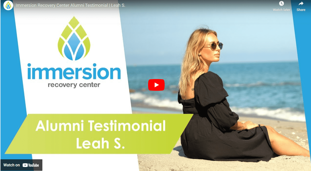Leah S. Sobriety Story Immersion Recovery